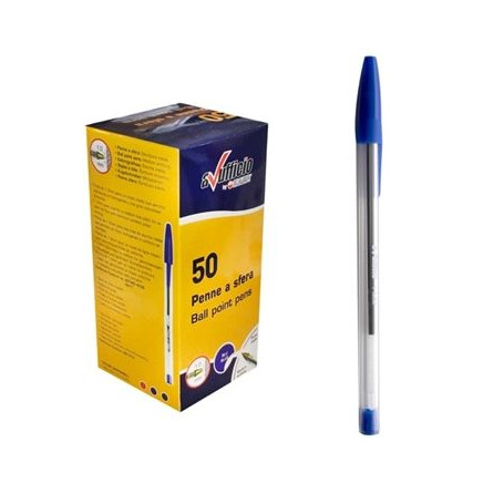 MTL Dohe - Confezione penne a sfera con cappuccio - 1,0 mm - 50 unità - Blu  : : Cancelleria e prodotti per ufficio