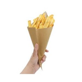 CONO FRITTO DI CARTA PAGLIA 25X25 X 250 PZ.