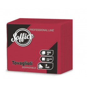 TOVAGLIOLI SOFFICE 2 VELI 38X38 BORDEAUX X 18 CF. X 40 PZ.