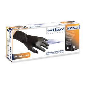 GUANTI IN NITRILE NERO N79 REFLEXX TAGLIA L