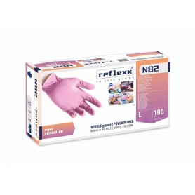 GUANTI REFLEXX ROSA N82 TG. M X 100 PZ.